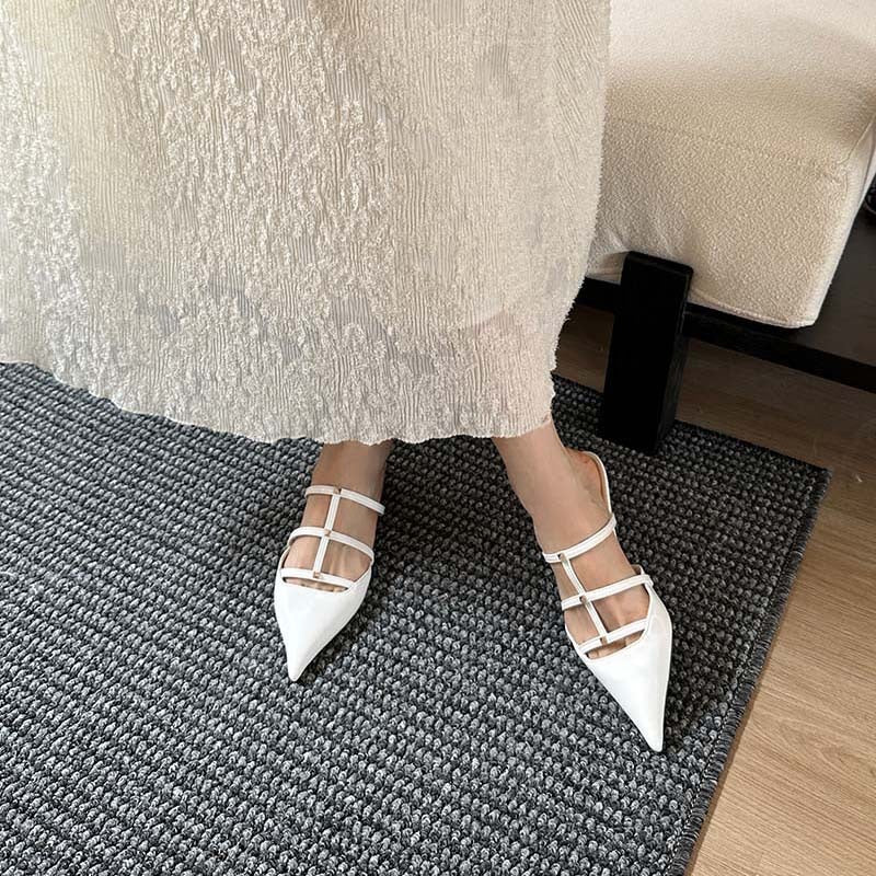 Modern Rivet-Embellished Heels