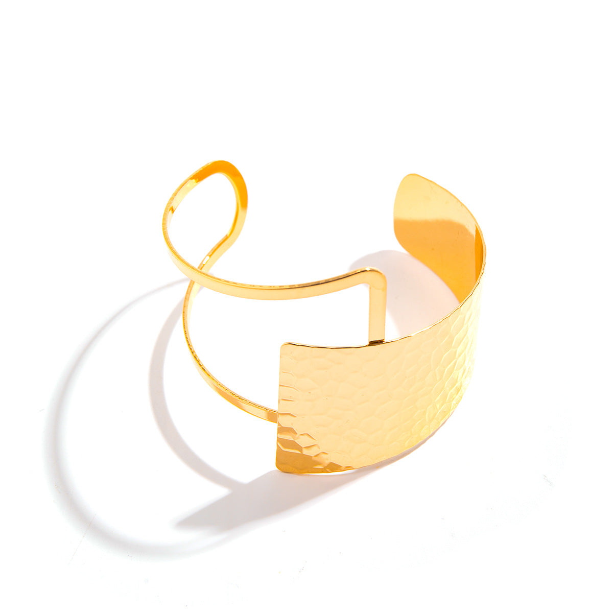 Geometric Ripple Cuff Bracelet