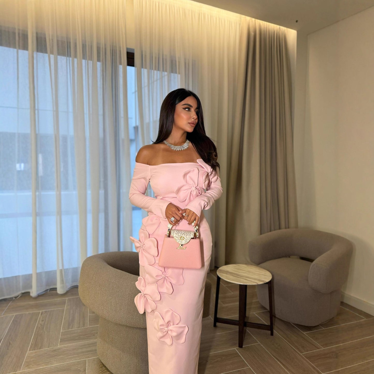 Elegant Floral Party Dress