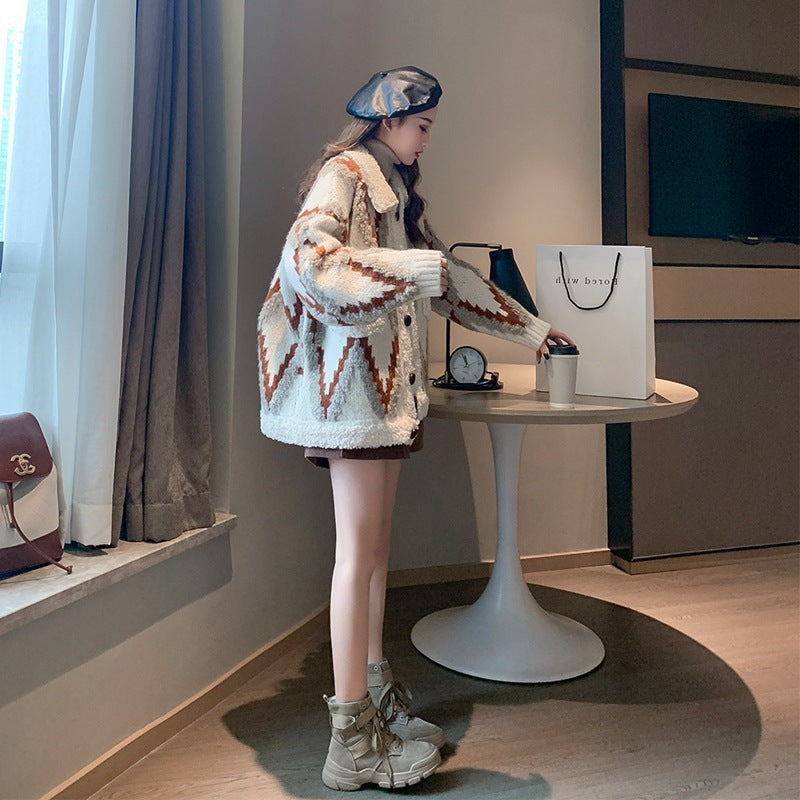 Chic Quilted Knit Jacket