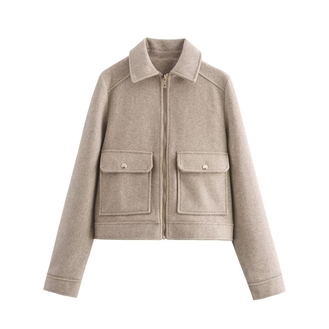 Urban Chic Wool Blend Zipper Jacket