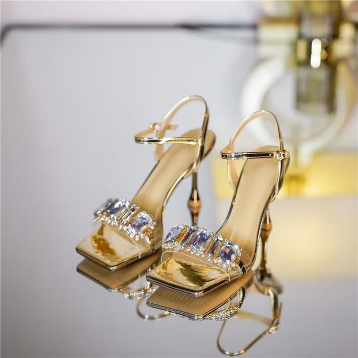 Elegant Open Toe Slim Stiletto Fairy Style Heels