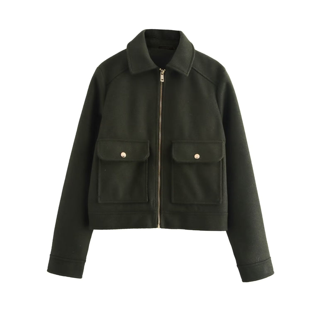Urban Chic Wool Blend Zipper Jacket