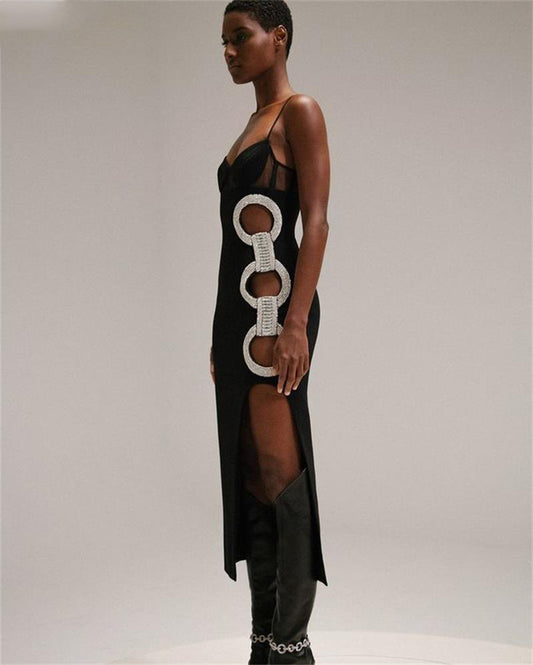 Elegant strap bandage bodycon banquet dress