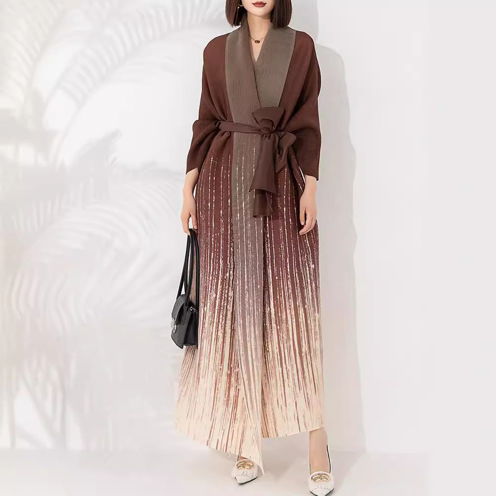Chic Flow Bat Sleeve Gradient Coat