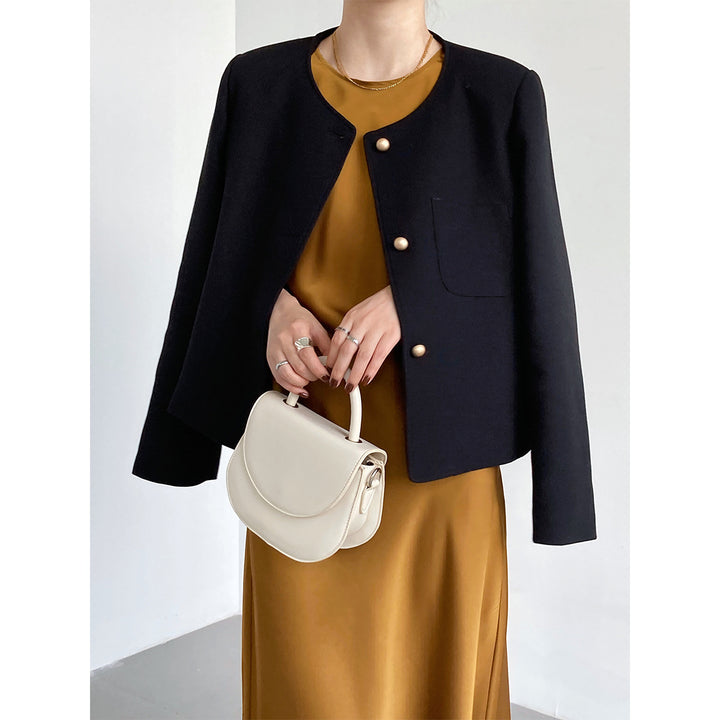 Parisian Chic Woolen Short Cardigan Jacket