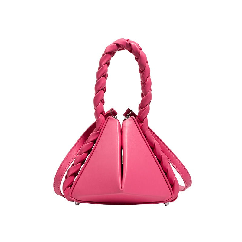 Geometric Twisted Handle Bag