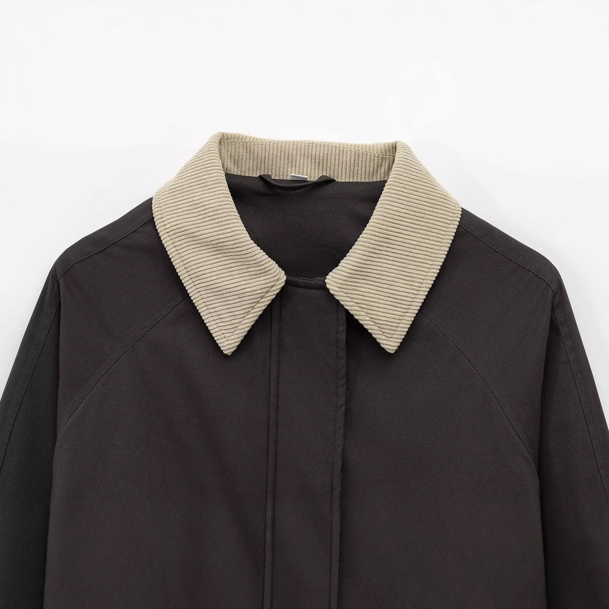 Chic Contrast  Color Block Lapel Jacket