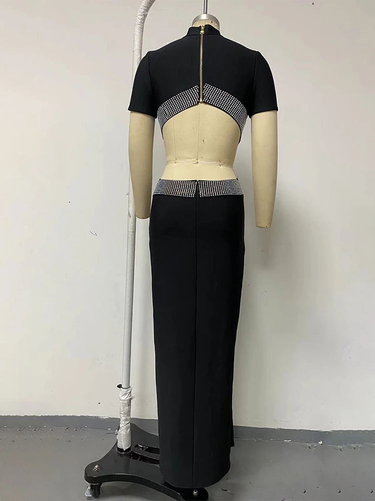 Cross Diamond Bandage Gown