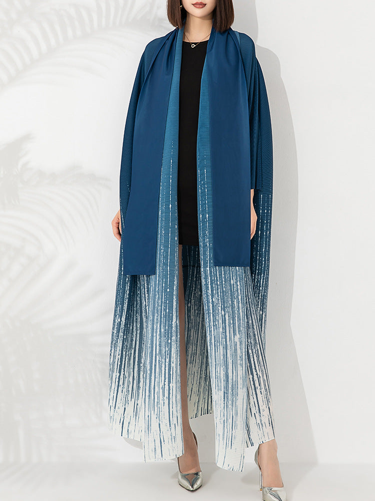Chic Flow Bat Sleeve Gradient Coat