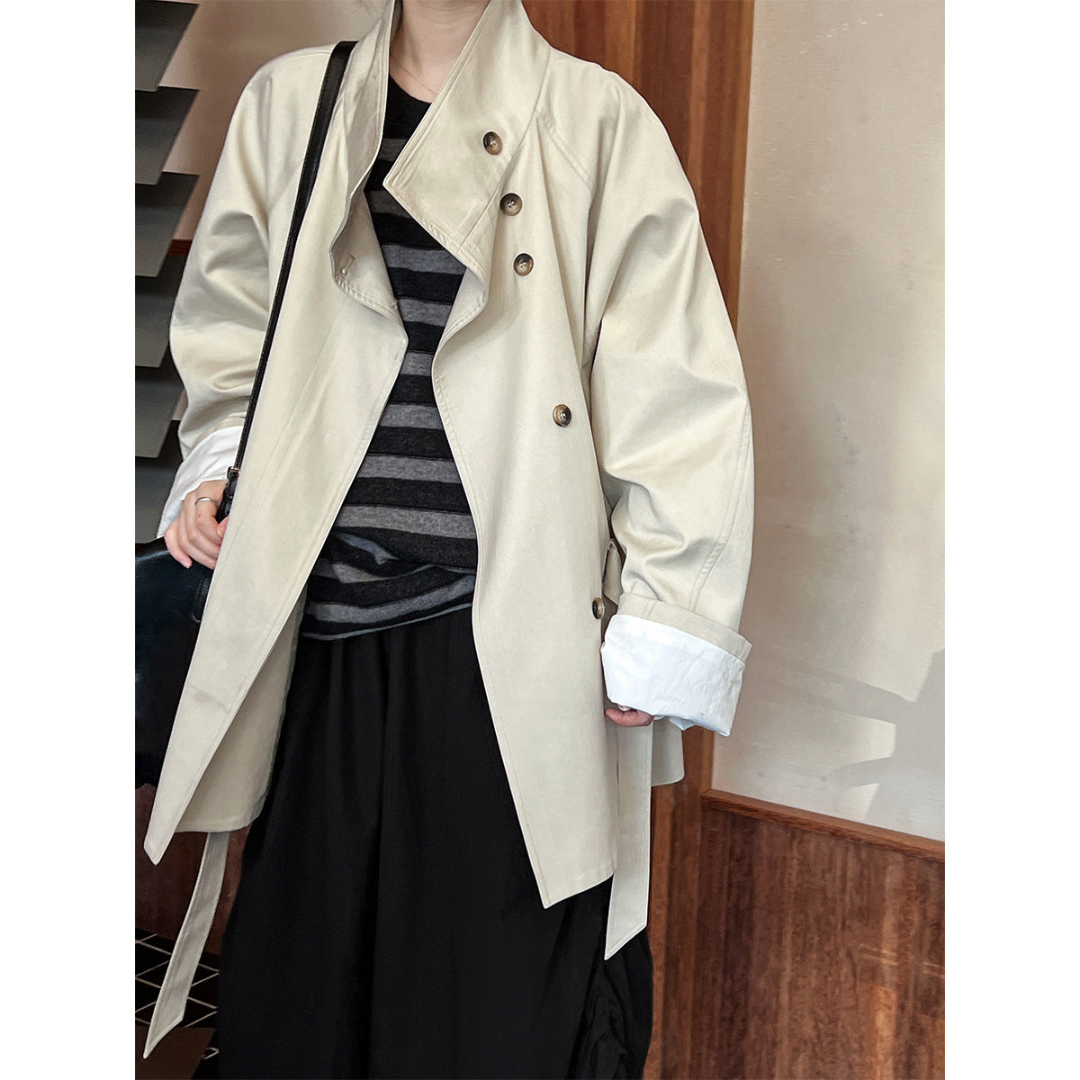 City Luxe Short Belted Trench Jacket