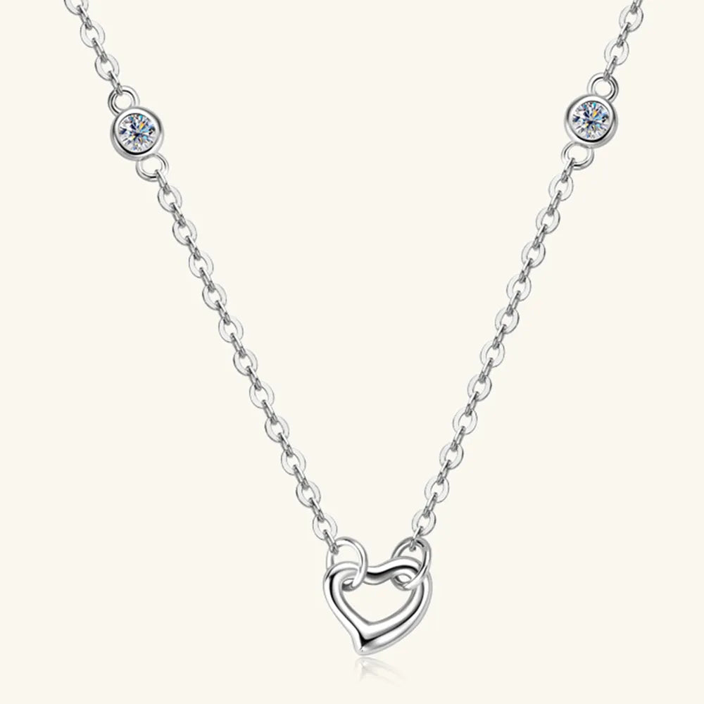 Moissanite Heart Necklace