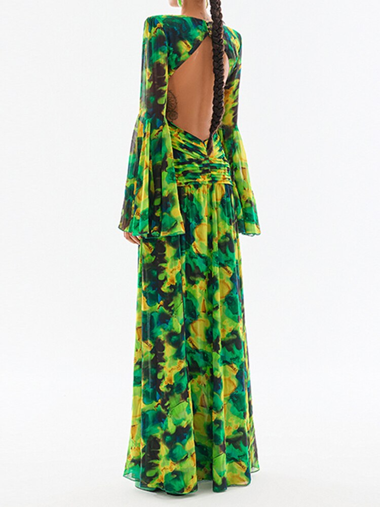 Fresh Green Styled Summer Dress