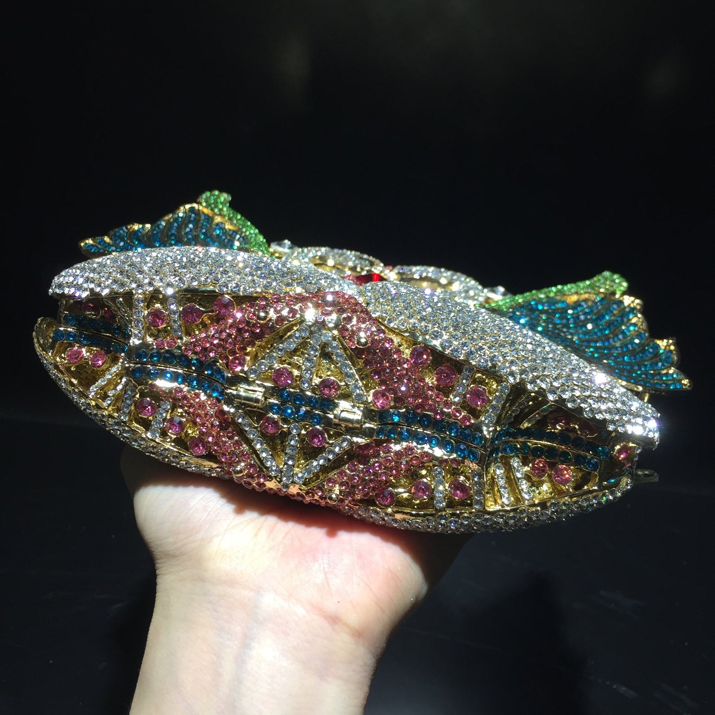 Swan Studded Diamond Dinner Bag