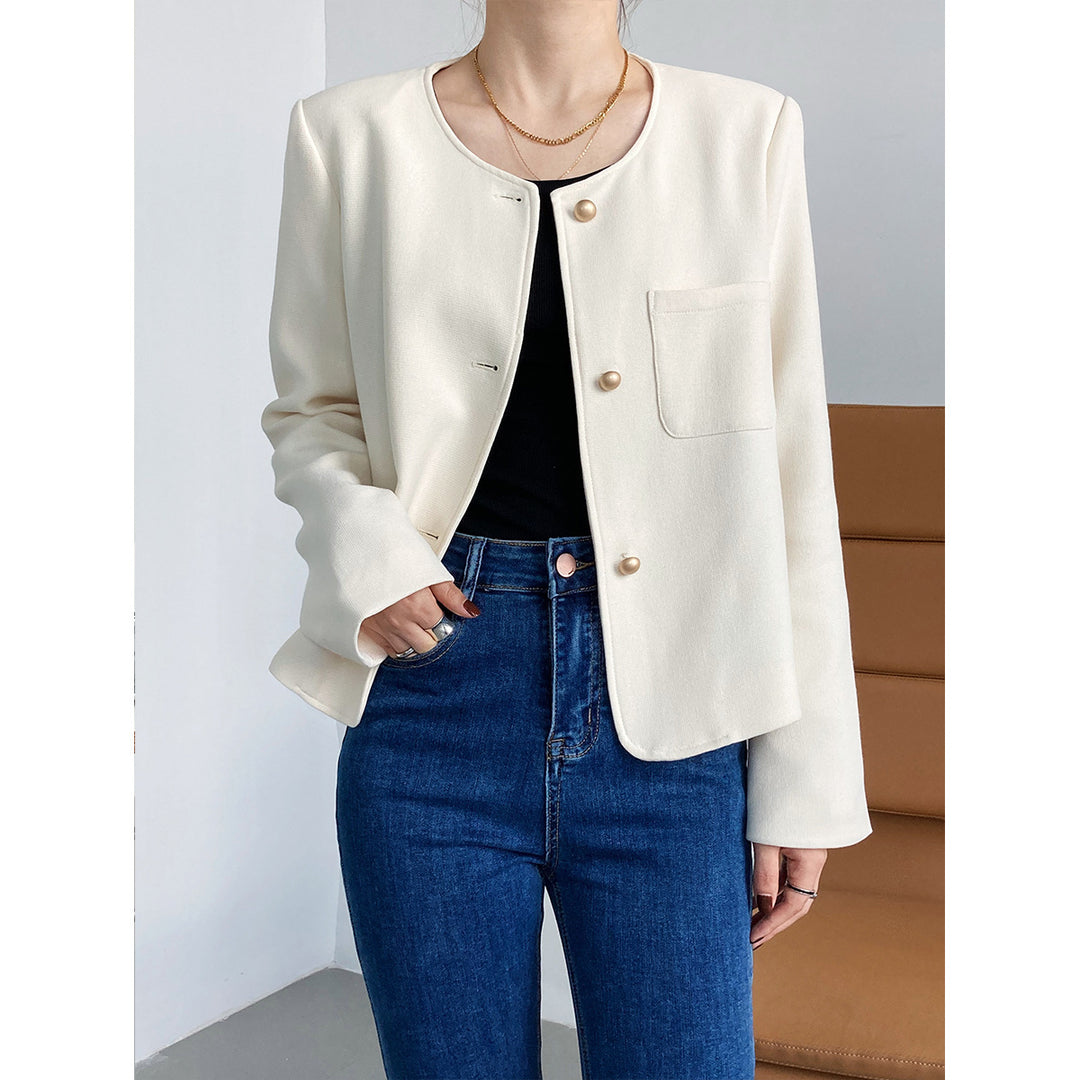 Parisian Chic Woolen Short Cardigan Jacket