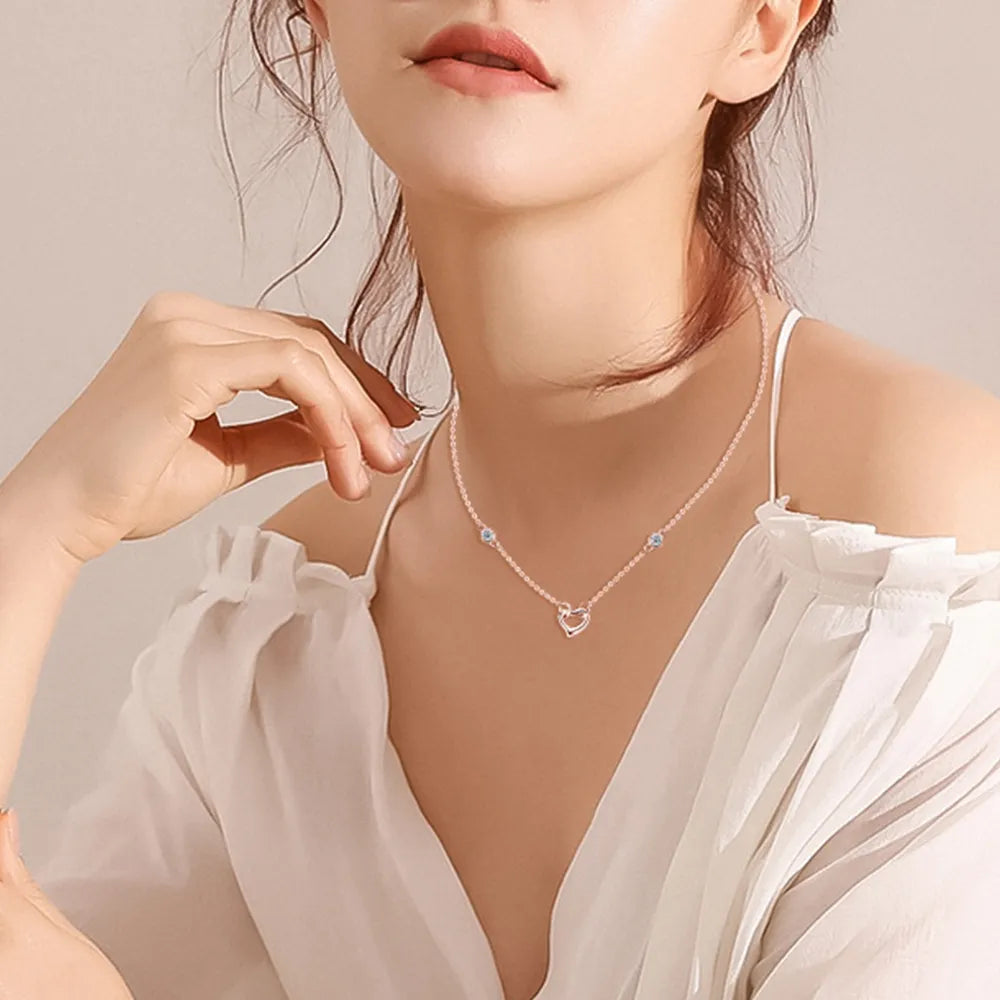 Moissanite Heart Necklace