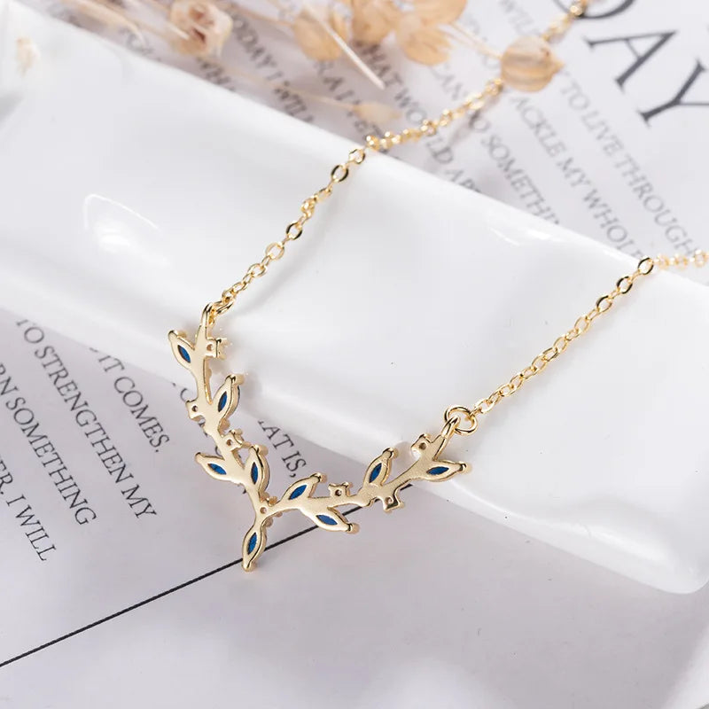 Sterling Silver Antler Necklace