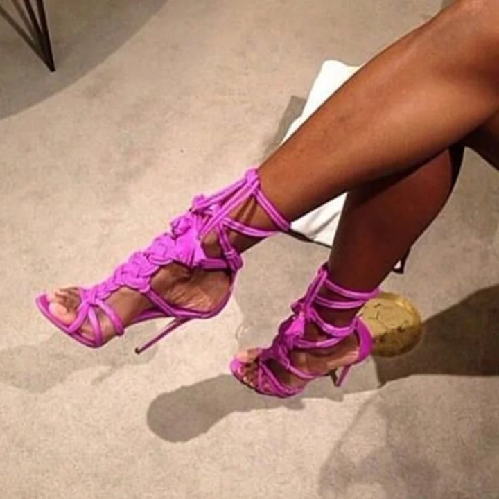 Elegant Braided Strap Heels