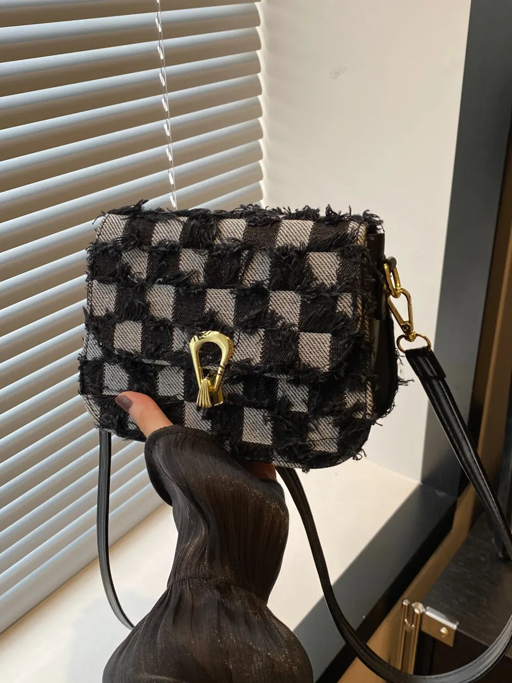 Checkered Crossbody Bag