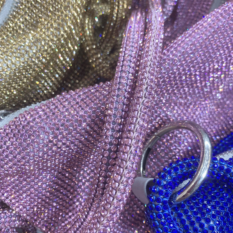 2mm New Women's Bag Rhinestone Bag With Diamonds One Shoulder Portable Diamond Underarm Bag
