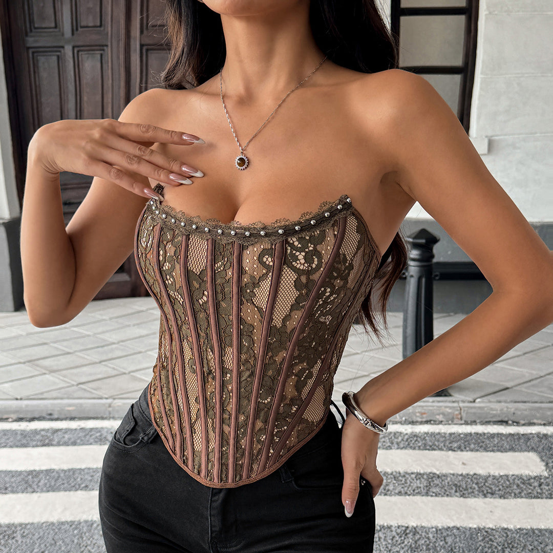 Floral Lace Wrap Top
