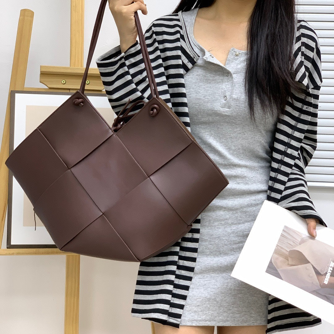 Woven Leather Shoulder Bag