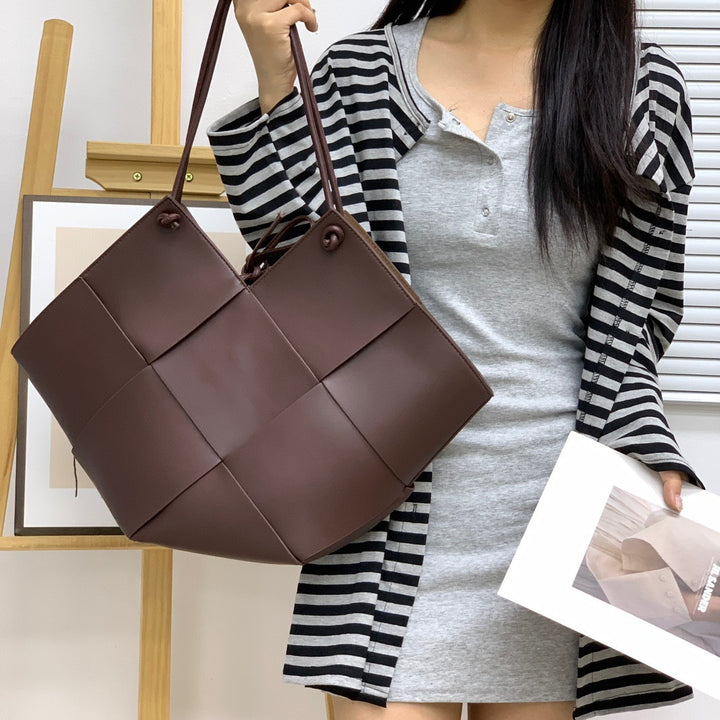Woven Leather Shoulder Bag