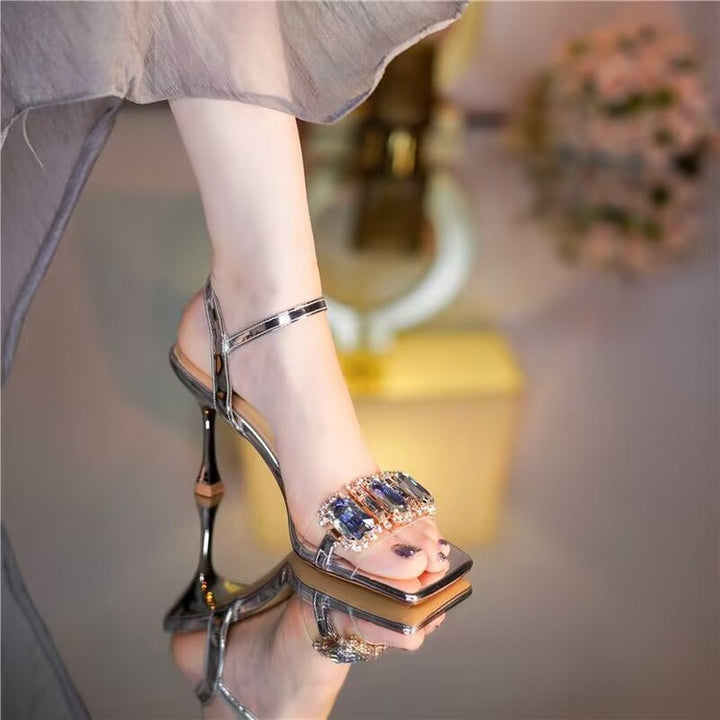 Elegant Open Toe Slim Stiletto Fairy Style Heels