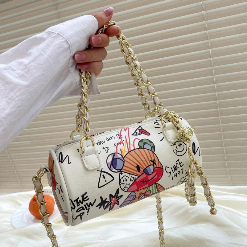 Chic Cartoon Graffiti Crossbody Bag