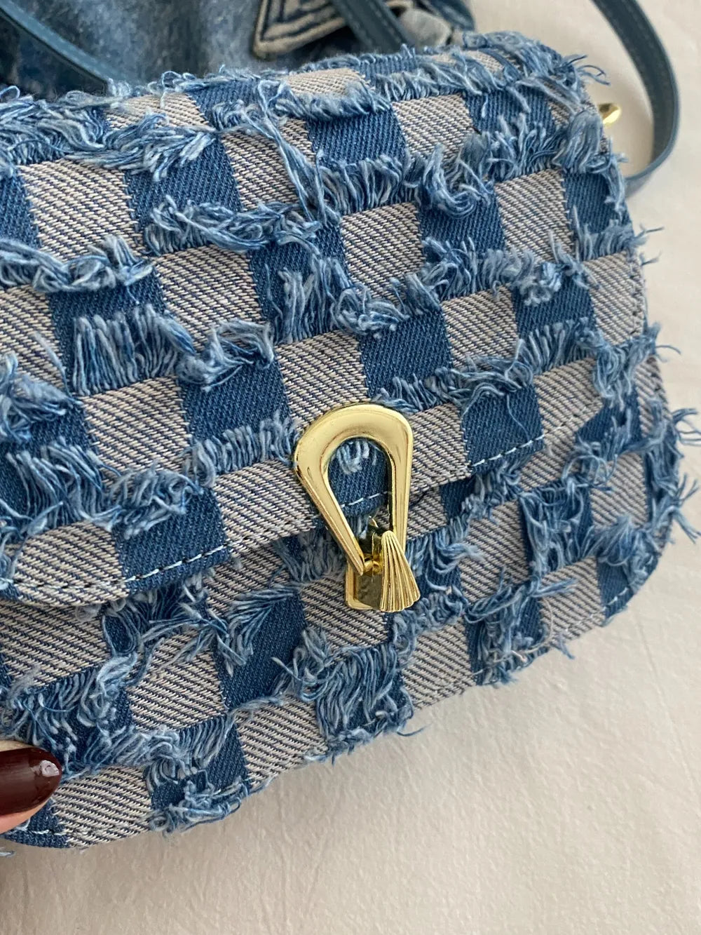 Checkered Crossbody Bag
