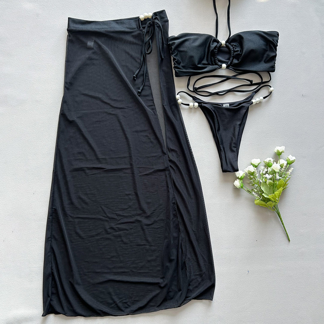 Three-Piece Bikini Sexy Bikini Women's Swimsuit Two-Piece Swimwear Beach Dress