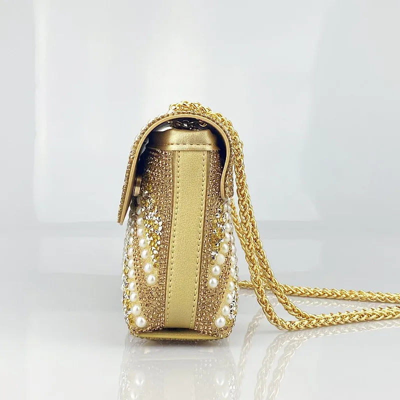 Elegant Inlaid Diamond Handbag