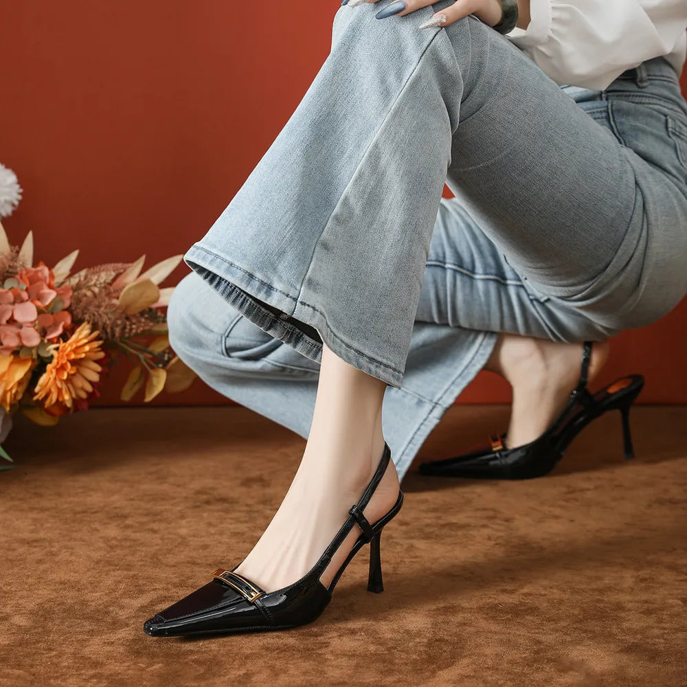 Point Toe Slingback Pumps