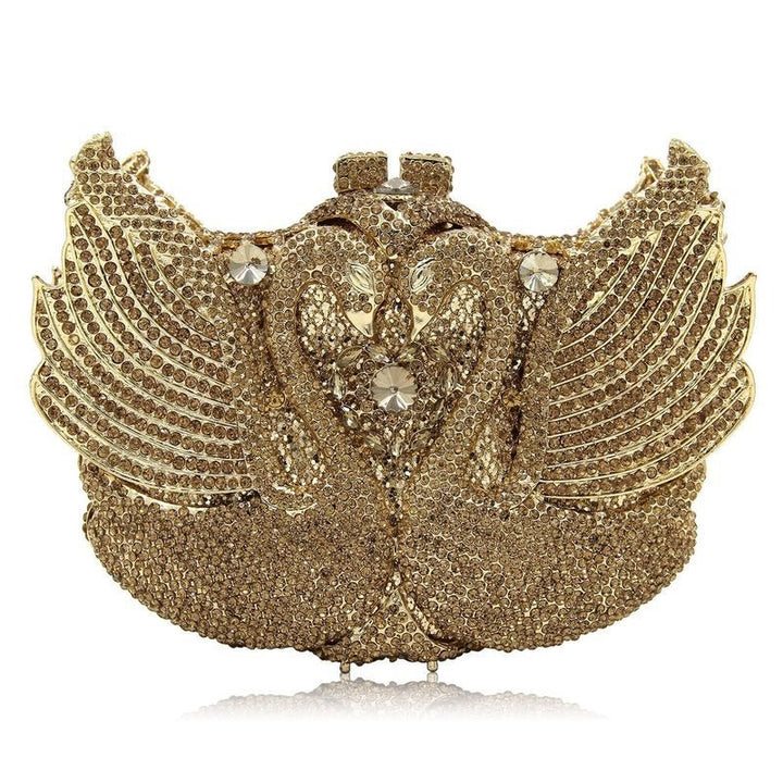 Swan Studded Diamond Dinner Bag
