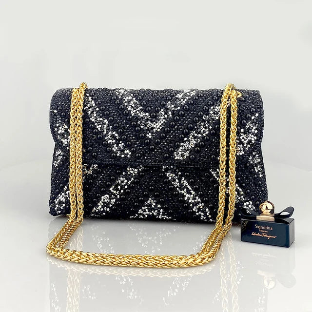 Elegant Inlaid Diamond Handbag