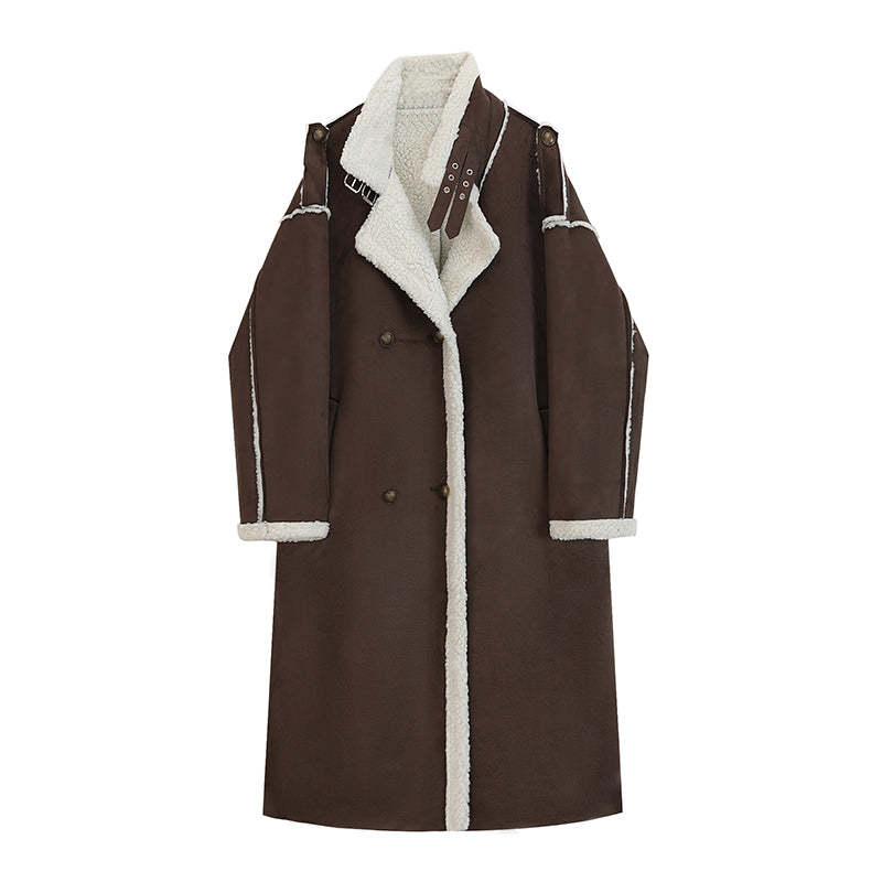 Winter Luxe Mid-Length Lamb Wool Coat