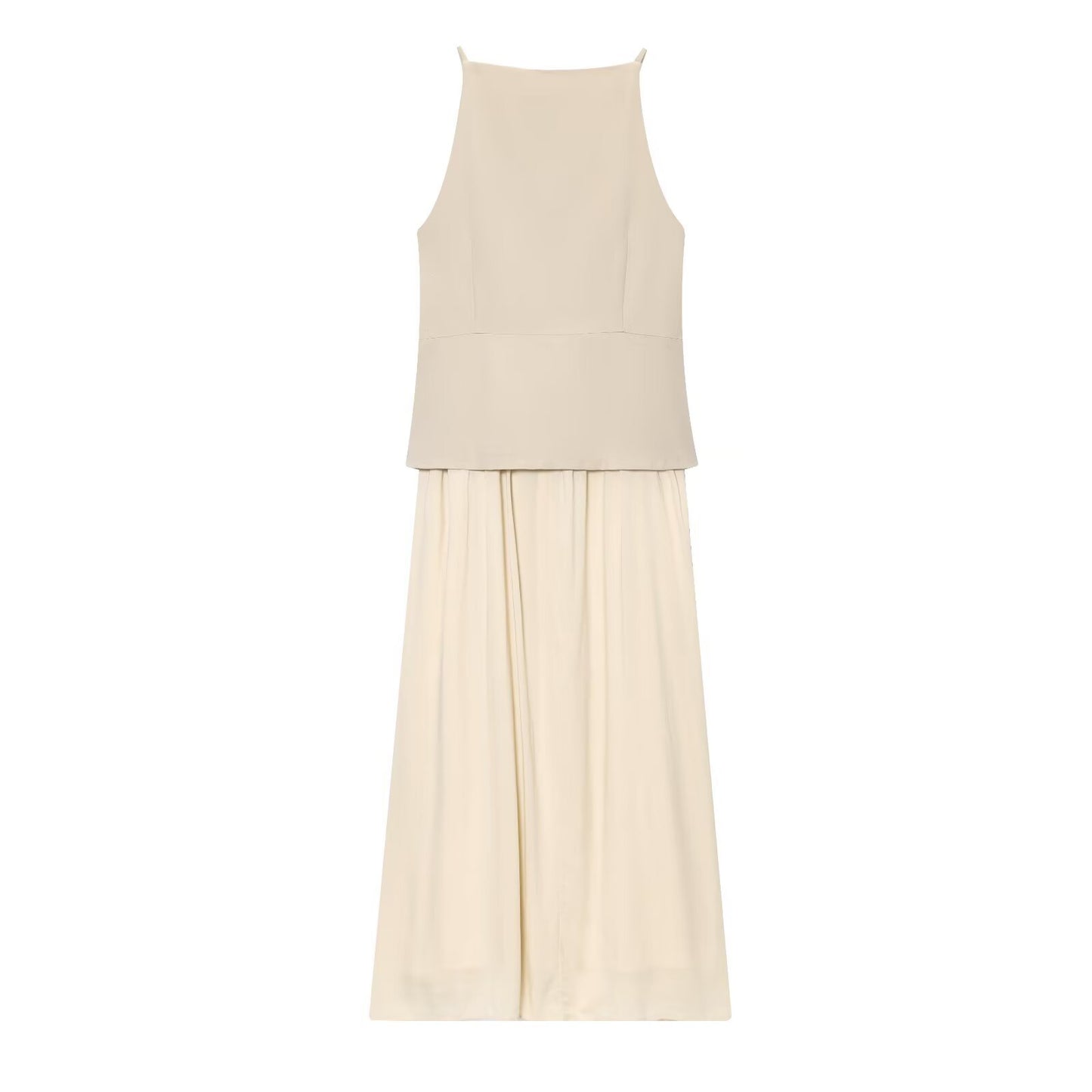 Tank top patchwork dress for autumn