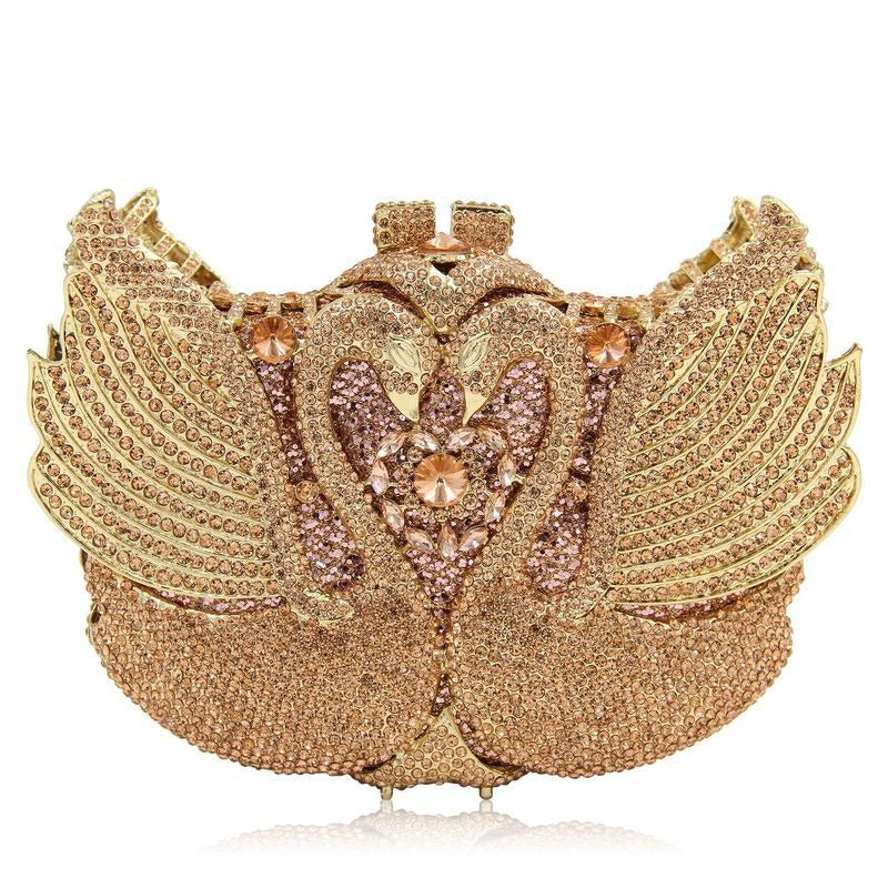 Swan Studded Diamond Dinner Bag