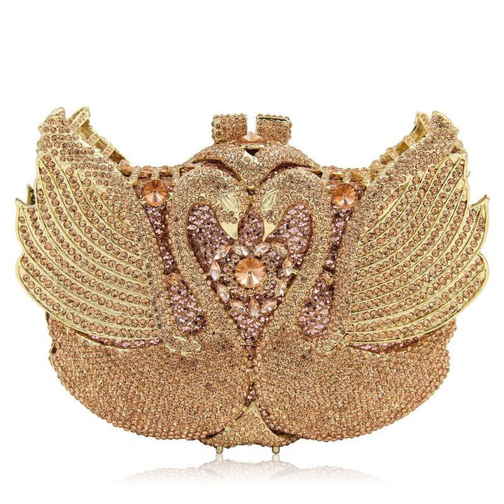 Swan Studded Diamond Dinner Bag