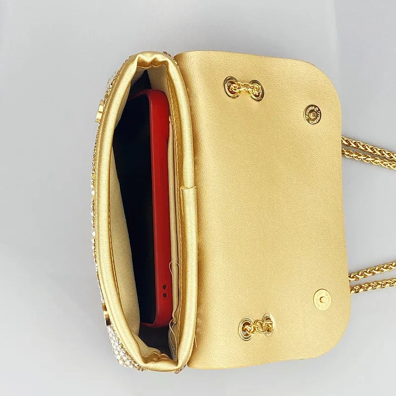 Elegant Inlaid Diamond Handbag