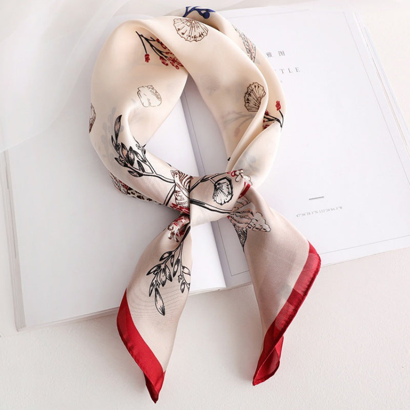 Female Hood Fashionable Silky Satin Wrapped Breathable