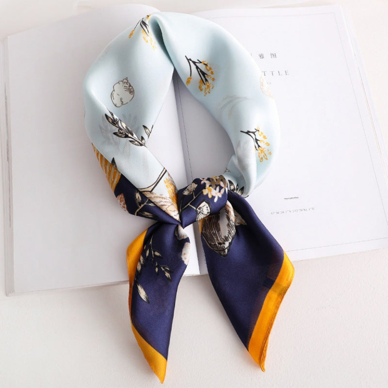 Female Hood Fashionable Silky Satin Wrapped Breathable