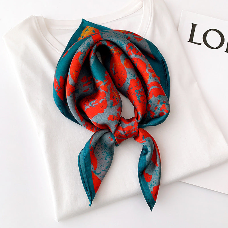 Spring And Autumn Silk Kerchief Women's Small Scarf