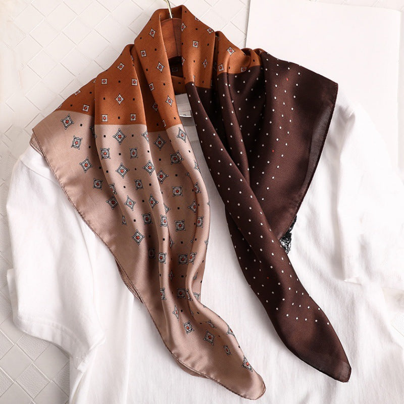 Female Hood Fashionable Silky Satin Wrapped Breathable