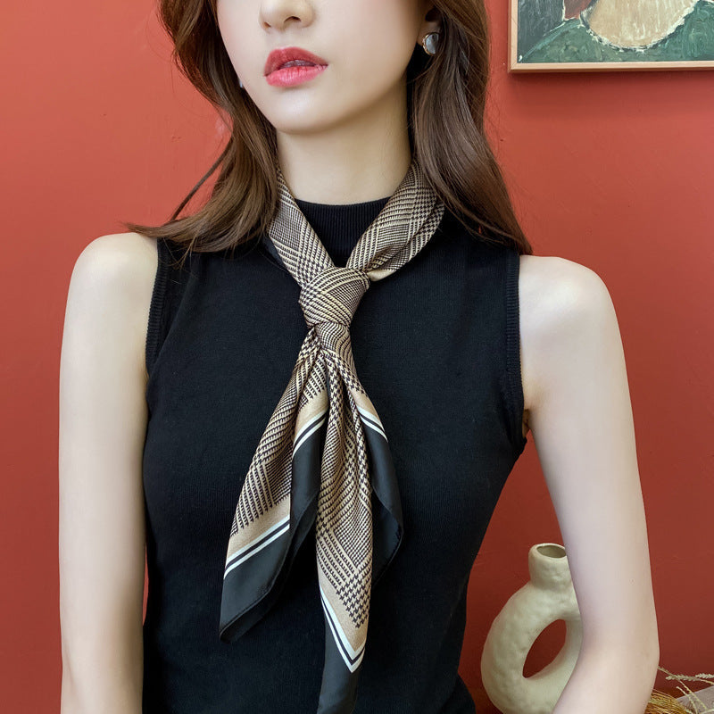 Female Hood Fashionable Silky Satin Wrapped Breathable