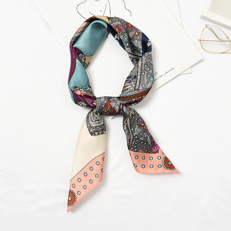 Female Hood Fashionable Silky Satin Wrapped Breathable