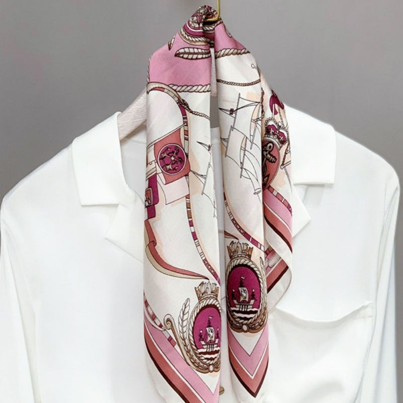 Female Hood Fashionable Silky Satin Wrapped Breathable