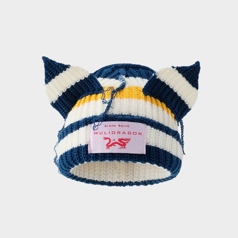 Woolen Cap Warm Ear Protection Cute Lady