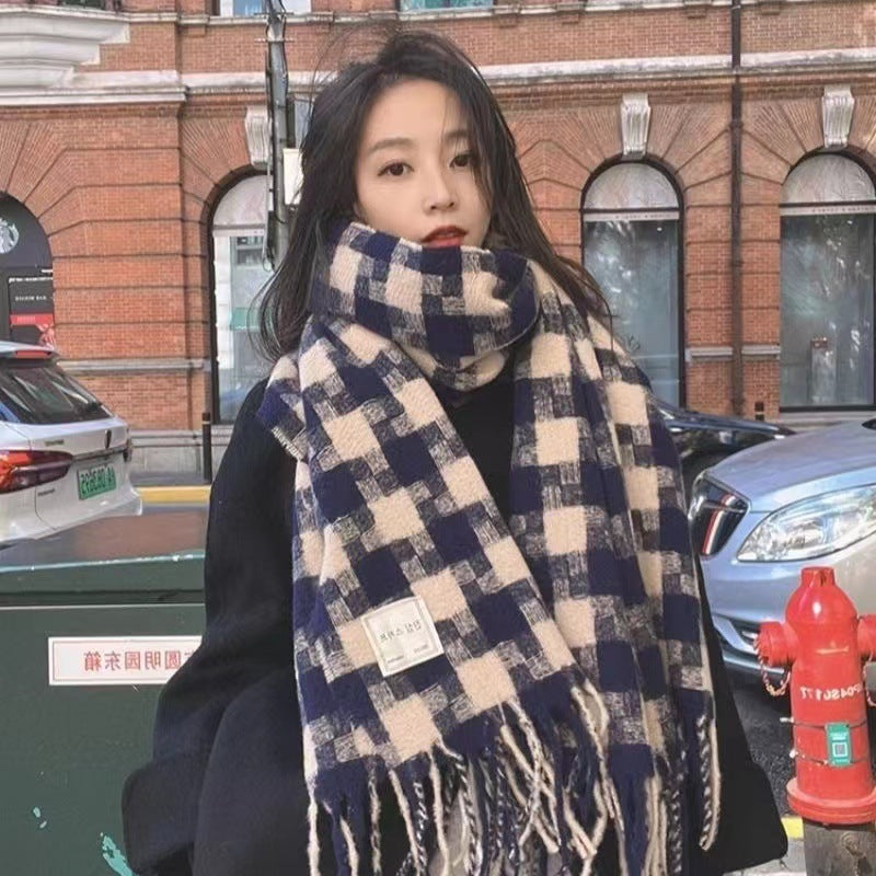 Fashionable All-match Plaid New Scarf For Women