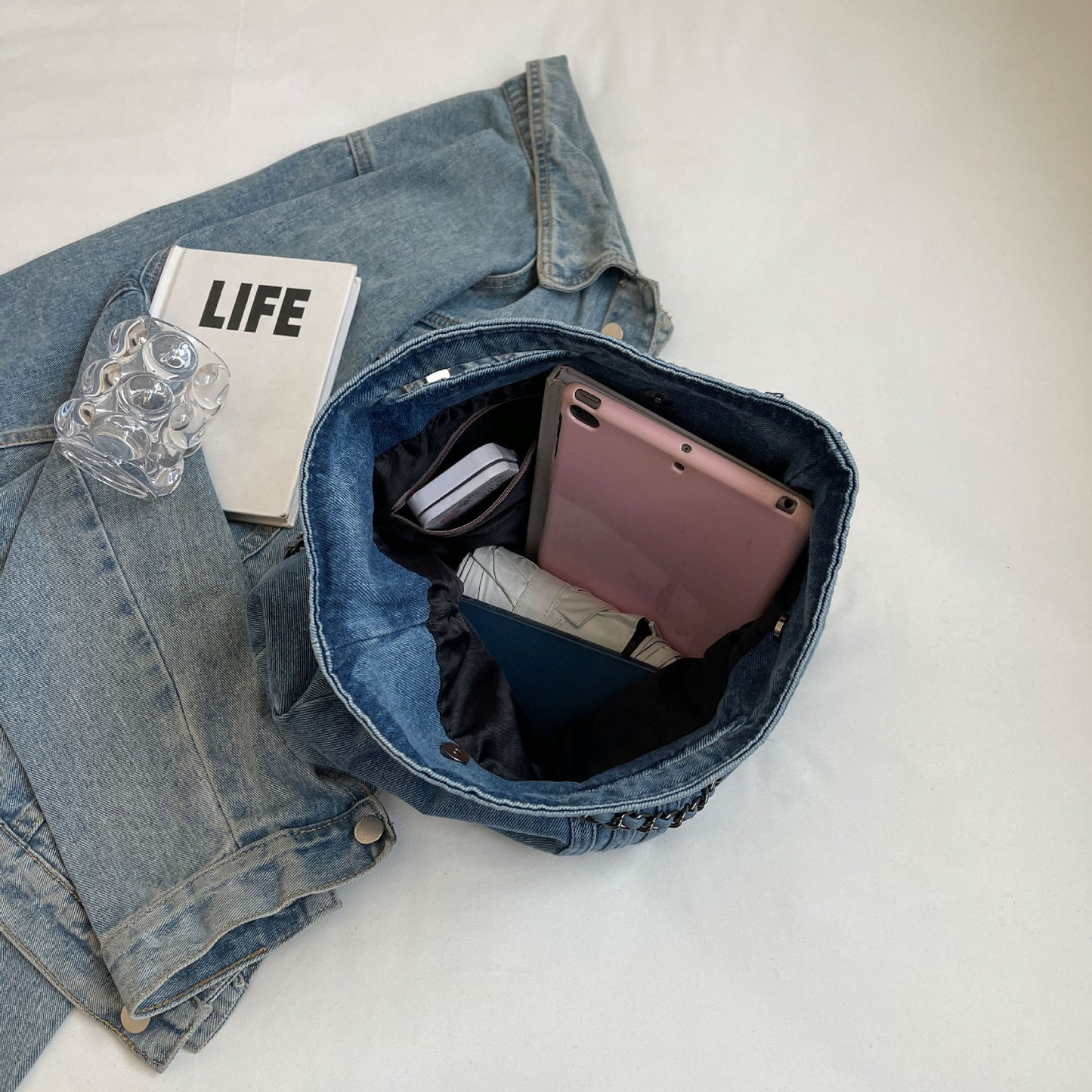 Denim Fashion Simple Shoulder Messenger Bag